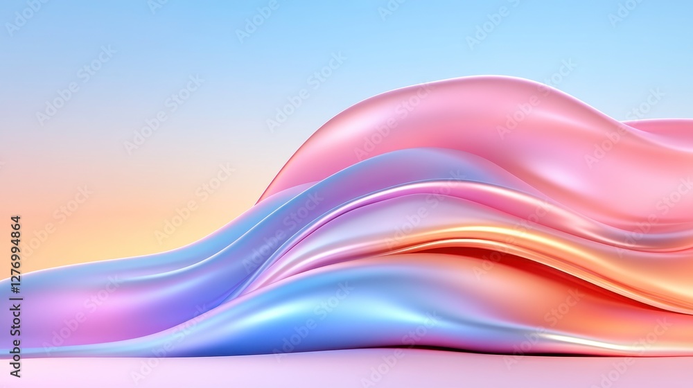 Poster abstract smooth colorful wave on the background. ideal for web banners and presentations