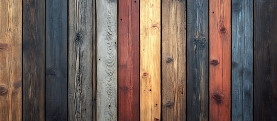 Colorful Wood Panel Texture Background