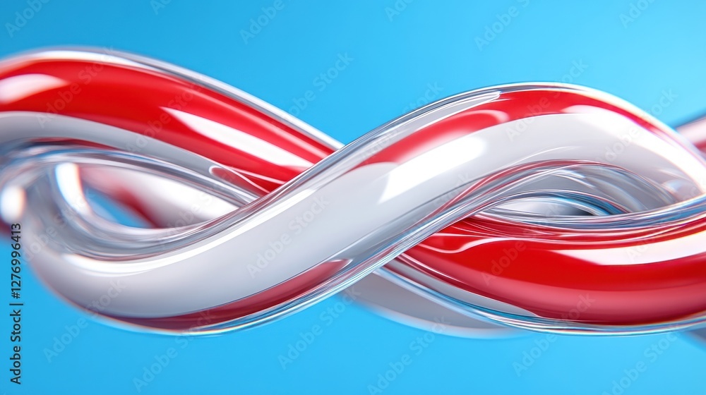 Poster abstract twisted strands on blue backdrop. for modern designs and background texture use