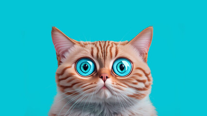 Fototapeta premium cat big eyes