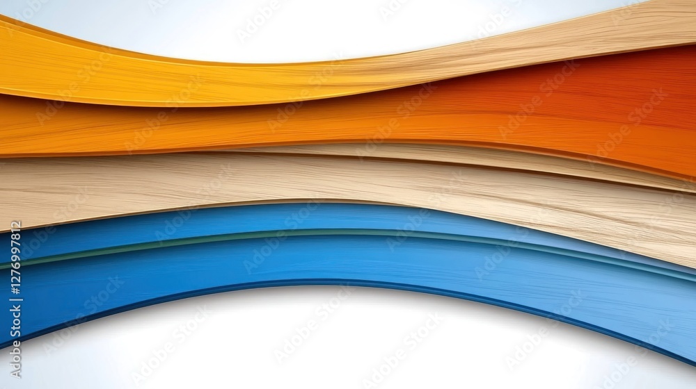 Poster abstract waves of wood grain create a dynamic background, good for design elements and presentation