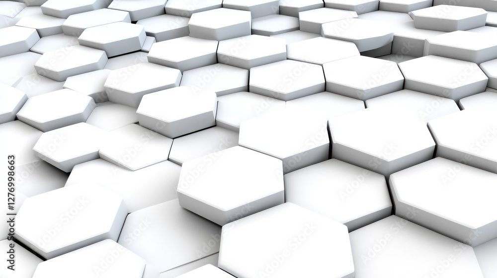 Poster abstract white hexagon pattern. technology background for modern designs and presentations