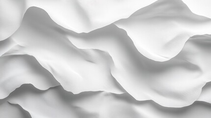 Obraz premium Abstract white textured waves with soft light and shadow patterns