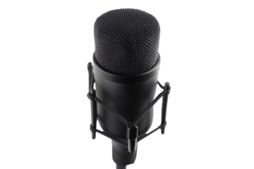 Professional microphone. Transparent background