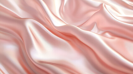 Obraz premium Elegant waves of light pink fabric create a luxurious and soft background. Perfect for texture.