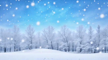 Fototapeta premium winter landscape with snow