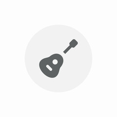 guitar music icon sign vector