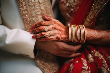 Jewelry wedding bangles finger.