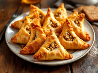 Eid celebration sweets: authentic middle eastern pastries with nuts for festive gatherings