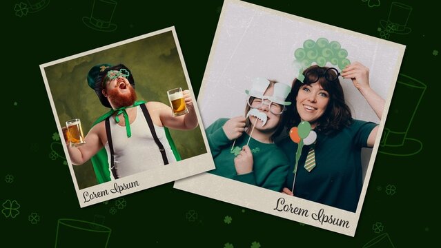St Patricks Day Polaroid Photo Slideshow