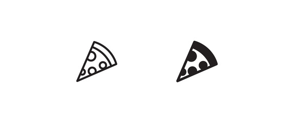 pizza line icon, fast food vector, sign, symbol, logo, illustration, editable stroke, flat design style isolated on white linear