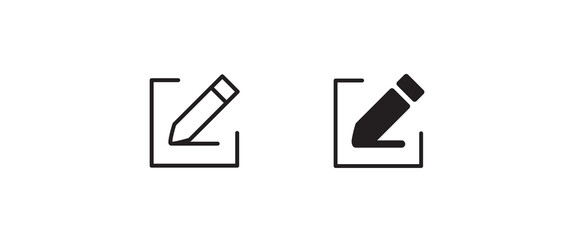 Pen Icon. Pencil, education, writer, copywriting icons button, vector, sign, symbol, logo, illustration, editable stroke, flat design style isolated on white linear pictogram