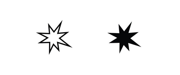 Obraz premium flash, Explosion icon, bursting vector, sign, symbol, logo, illustration, editable stroke, flat design style isolated on white linear pictogram