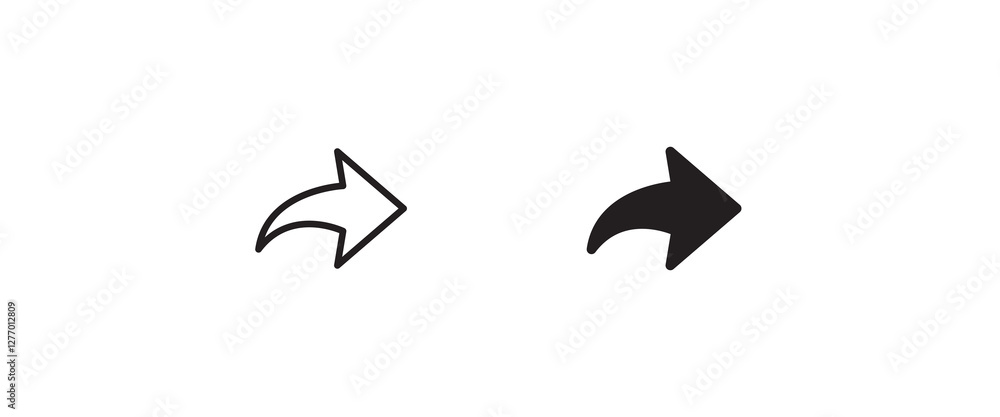Poster set of generic social media user interface icons. arrow for the website and app. share , save, comme
