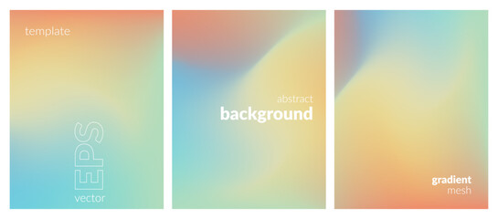 Abstract liquid background layout. Soft color blend. Blurred fluid effect. Gradient mesh. Mockup modern design template for posters, ad banners, brochures, flyers, covers, websites. EPS vector image