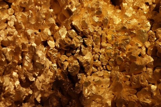 Mur de p&eacute;pites en or