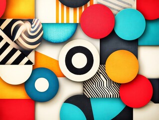 pop art "ABSTRACT SHAPES!" colorful bold patterns