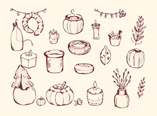 Cozy Handmade Sketchy Vector Elements