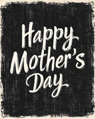 Elegant black and white mother's day minimalist greeting card design