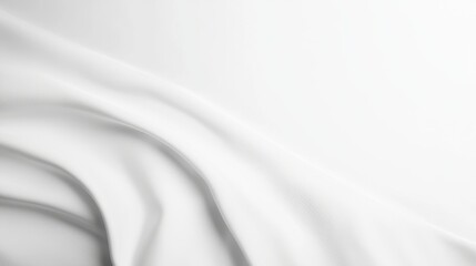 Fototapeta premium Abstract White Fabric Wave Texture Background in Smooth Elegant Style Neutral Backdrop Design