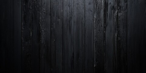 Obraz premium Darkly Varnished Wooden Planks Surface Backdrop Material Showing Natural Grain and Subtle Texture Detail