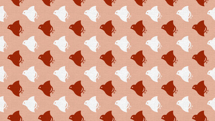 retro pop flying bird seamless pattern, Japanese traditional pattern, vector graphic resources, 16:9 widescreen wallpaper / backdrop