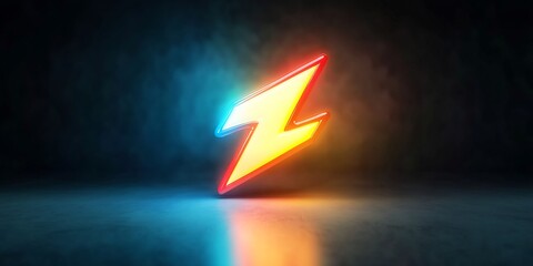 neon lightning pop art electric bolt