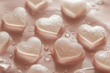 Romantic,cherishedlovestory,writtenondelicate,heart-shapedpages,onasoft,pinkbackground,