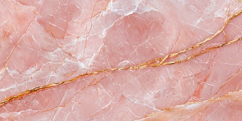 Elegant Pink Marble Texture with Gold Veins Stone Slab Background Abstract Aesthetic Luxury