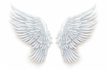 Obraz premium Angel wings white white background archangel.