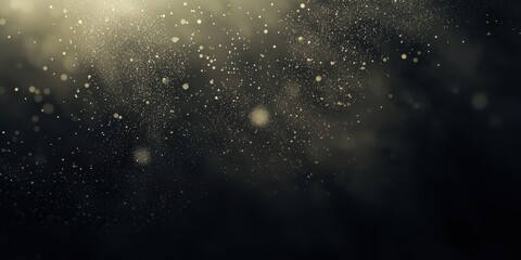 Ethereal Particles Floating in Dim Light with Dreamy Dust Sparkles and Dark Mystical Backdrop