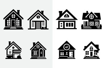 set of house icons