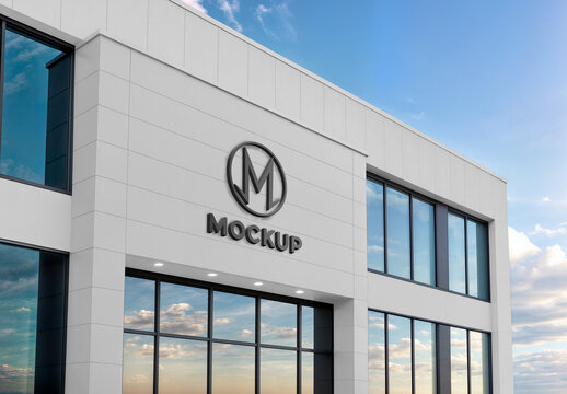 Logo Mockup Modern Corporate Building