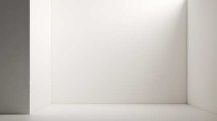 Obraz premium Minimalist Architecture Interior Design Emphasizing Light and Shadow in an Empty White Room Setting