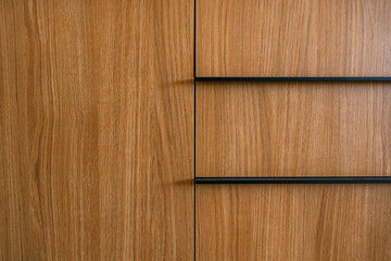 Modern luxury kitchen cabinet fronts made of oak wood veneer