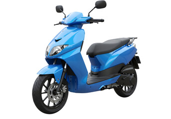 A blue electric scooter isolated on transparent background, scooter png, scooter without background
