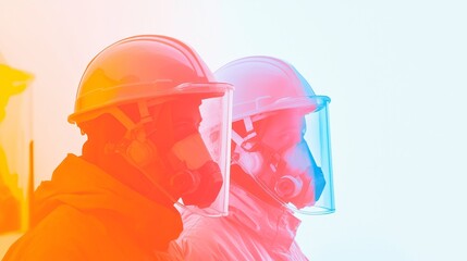 Safety measures for chemical workers industrial site images protective gear close-up workplace safety