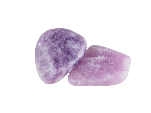 Lepidolite is a beautiful mineral with purple hues and a shiny texture.