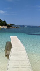 sea, white sand, paradise, beach, water, landscape, coast, summer, travel, tourism, bay, vacation, holiday, 