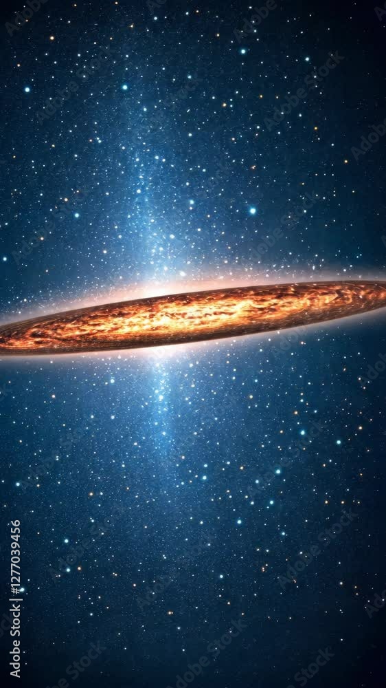 Wall mural stunning view of a spiral galaxy illuminated by thousands of stars in deep space
