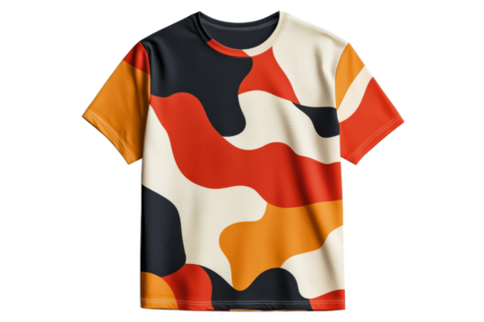 Colorful abstract pattern on a t shirt design