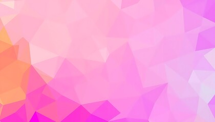 Obraz premium This abstract image features a seamless pattern of vibrant, overlapping polygons in pastel shades of pink, purple, and peach. perfect for creative agencies, music, and social media templates.
