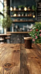 Enjoy Aromatic Coffee in Cozy Cafe Setting