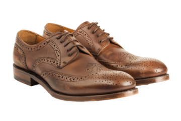 Brown brogue shoes for formal events