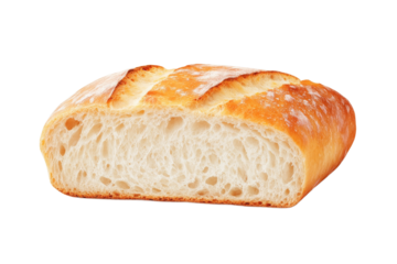 Freshly baked bread loaf on display for sale
