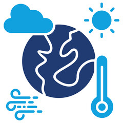 Climate Flat Blue Icon
