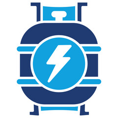 Gas Energy Flat Blue Icon