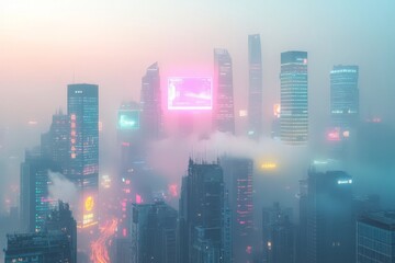 Neon Dreams: A Cyberpunk Cityscape