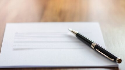 Resignation letter on a clean desk with a journal and pen. Featuring professional change and clarity