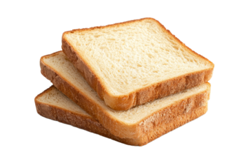 Soft white bread slices stacked on each other